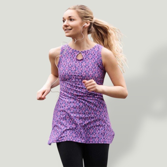 NUU MUU Roxie Ruu Athletic Dress w/ Pocket Sz XS Pink Purple Kaleidoscope USA - Picture 11 of 12